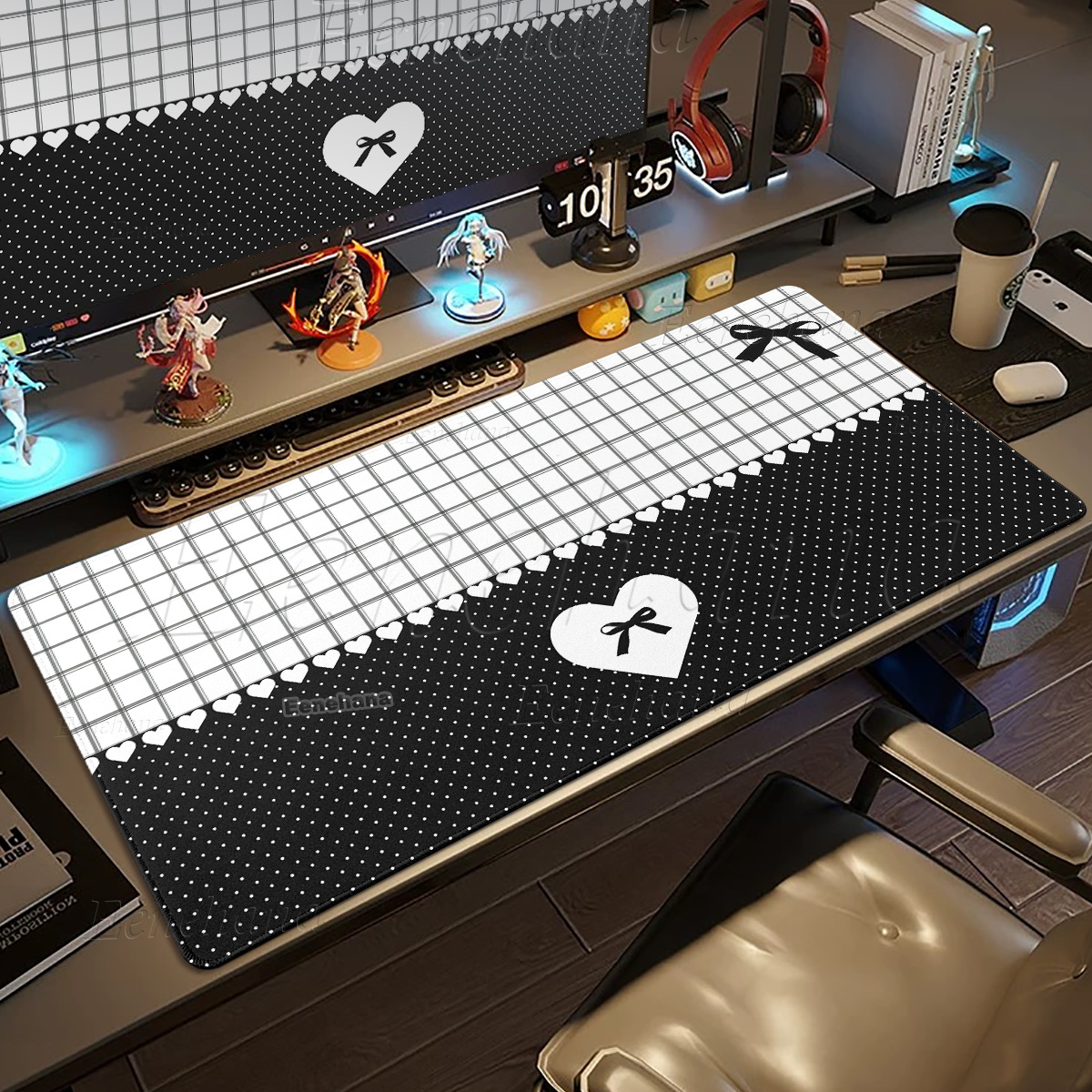 Pc Gaming White - Mouse Pad Ins Large Gaming Bow