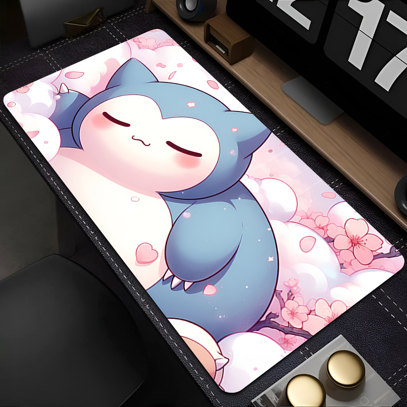 Pc Gaming White - Mouse Pad 90x40cm Pokemon Snorlax PC