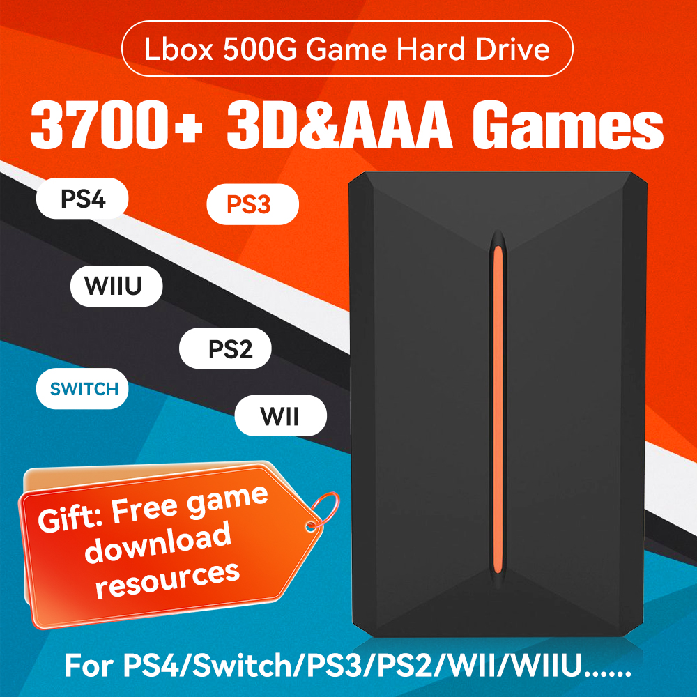 Pc Gaming Aaa - Launchbox 500G Gaming HDD For PS4/PS3/Switch/PS2/WII/WIIU