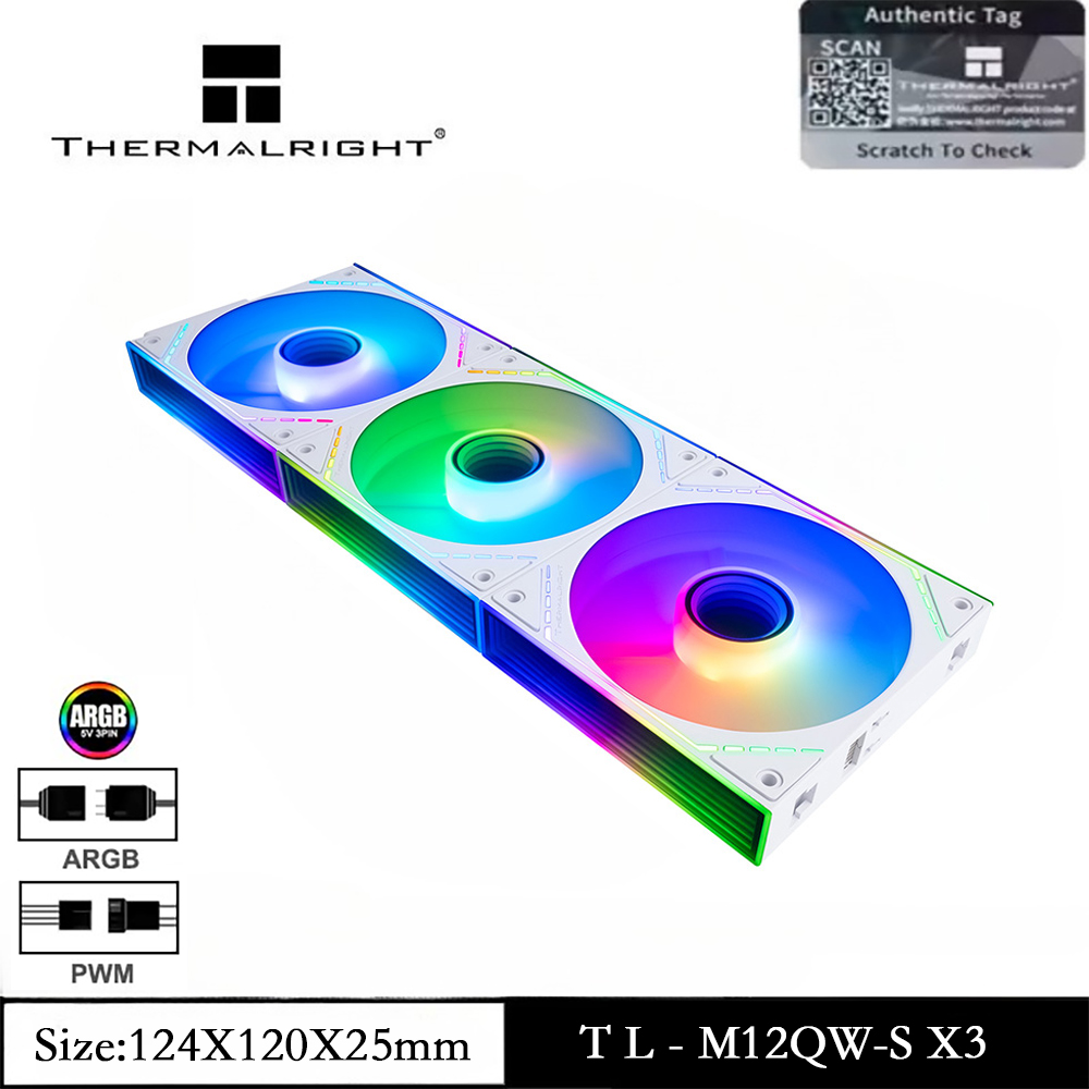 Pc Case Fan - Thermalright TL-M12QW-S X3 Computer Case Fan,