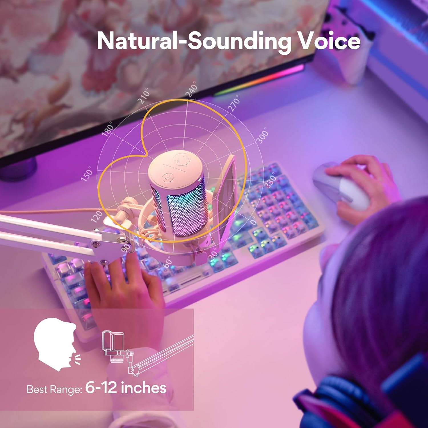 Gaming USB Microphone With Noi - Pc Gaming Discord のレビューと価格