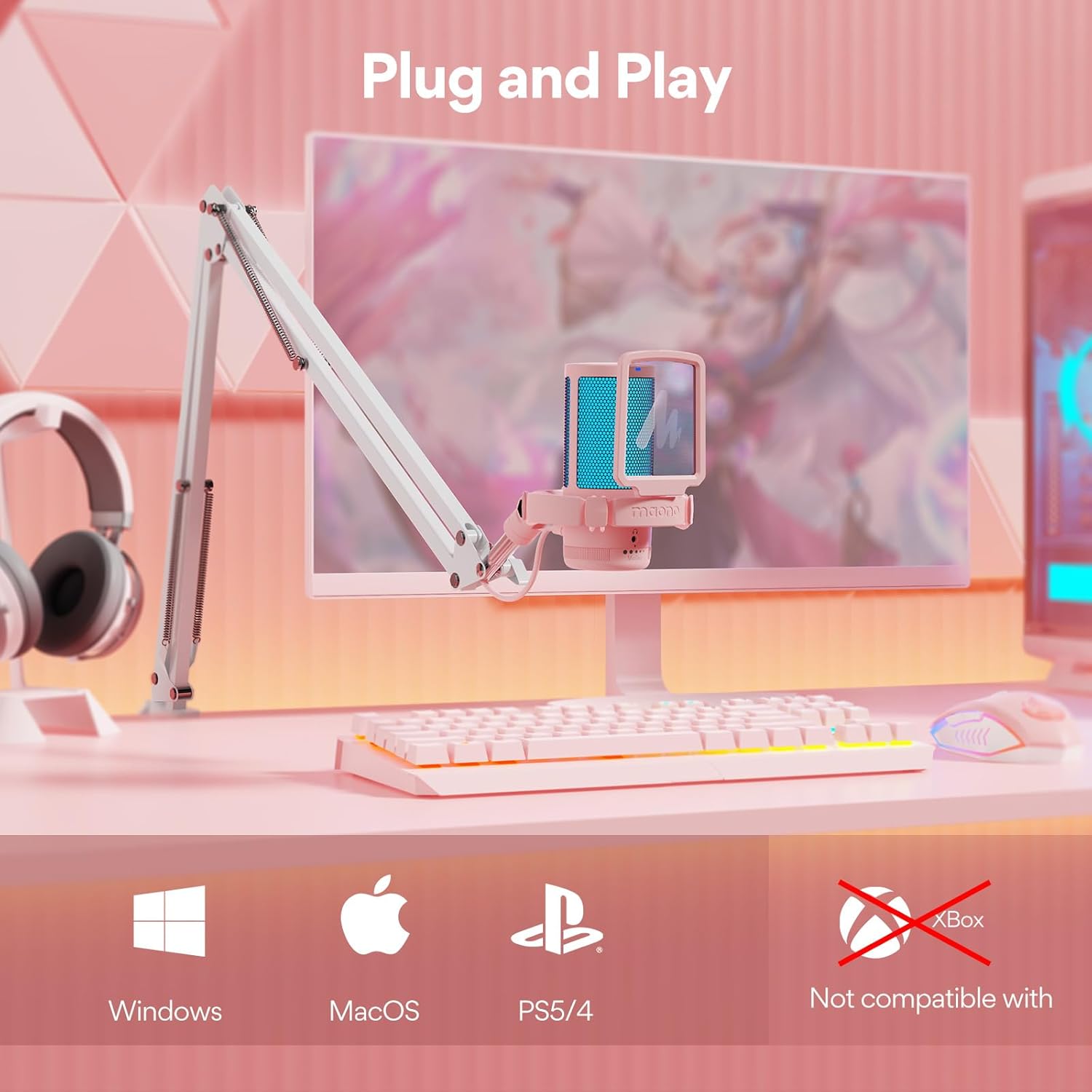 Gaming USB Microphone With Noi - Pc Gaming Discord のレビューと価格