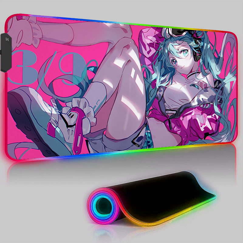 Kawaii Pink HD Mouse Pad RGB P - Pc Gaming Hatsune Miku のレビューと価格