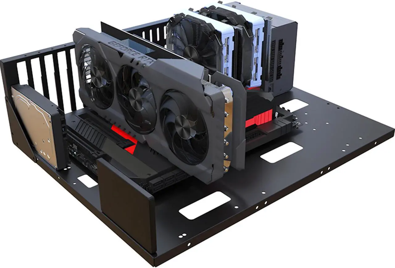 Open Chassis Rack, EATX ATX MA - Pc Gaming Test のレビューと価格