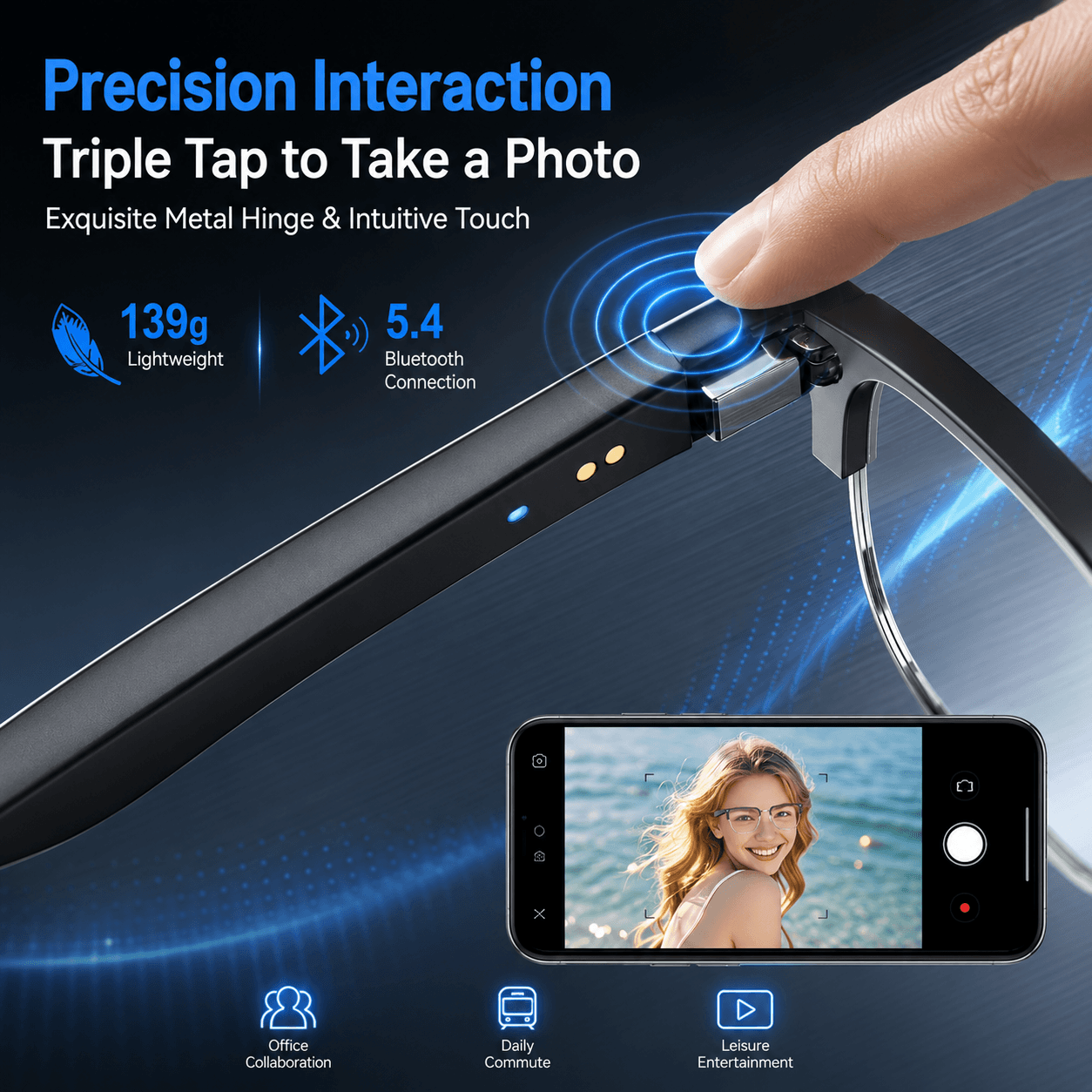 AIMB V2 Smart Bluetooth Glasse - Gaming Glasses Blue Light のレビューと価格