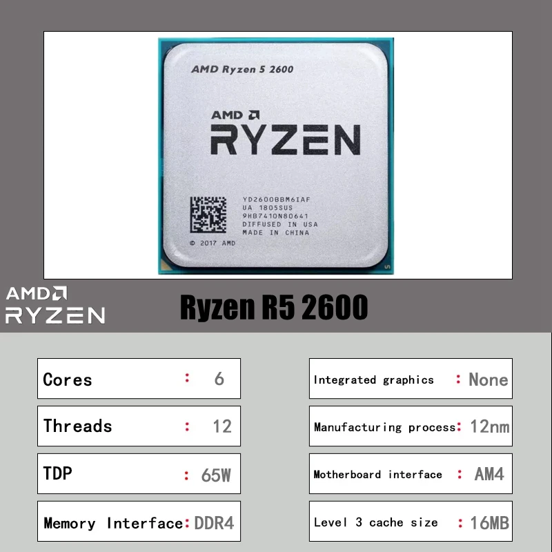 AMD Ryzen 5 2600 6 Core 12 Thr - Pc Gaming Amd Ryzen 5 のレビューと価格