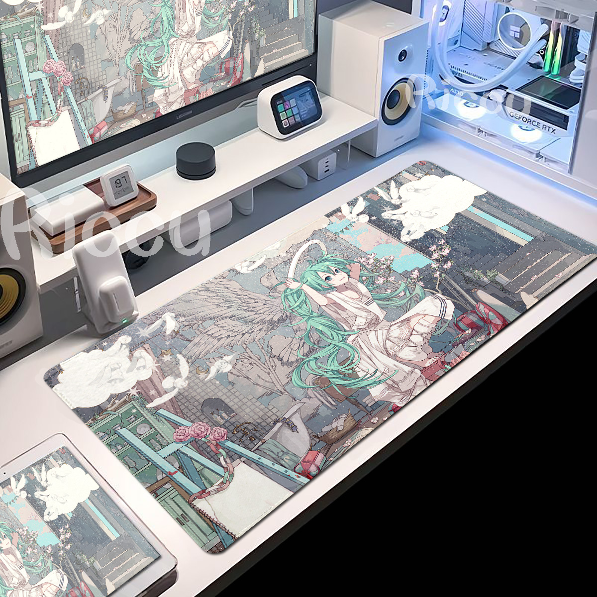 Large Gaming Mouse Pad Hatsune - Pc Gaming Hatsune Miku のレビューと価格