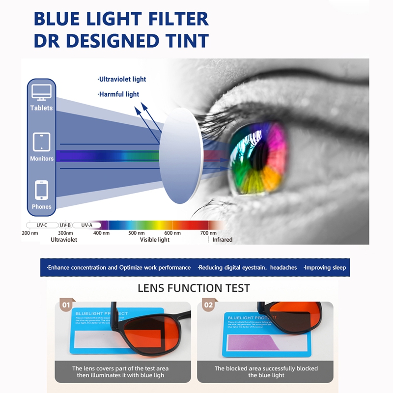 OKH Retro Oval Glasses Orange  - Gaming Glasses Blue Light のレビューと価格