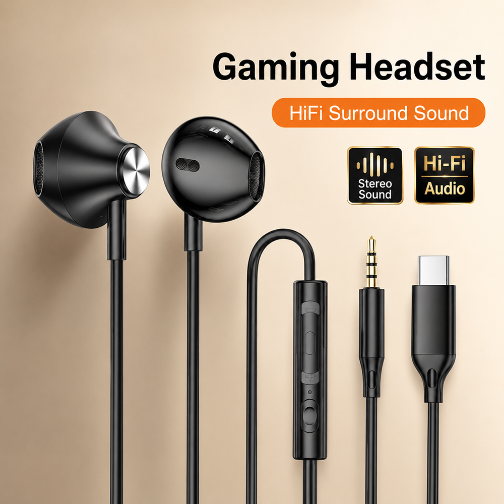 HiFi Surround Headphones Bass  - Pc Gaming Earbuds のレビューと価格