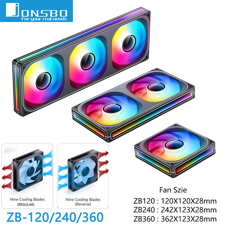 Jonsbo ZB-120/240/360 ARGB Com - Pc Case Fan のレビューと価格