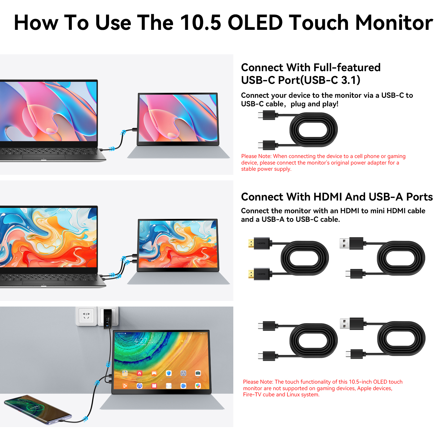 10.5-inch portable monitor 108 - Pc Gaming On Android のレビューと価格