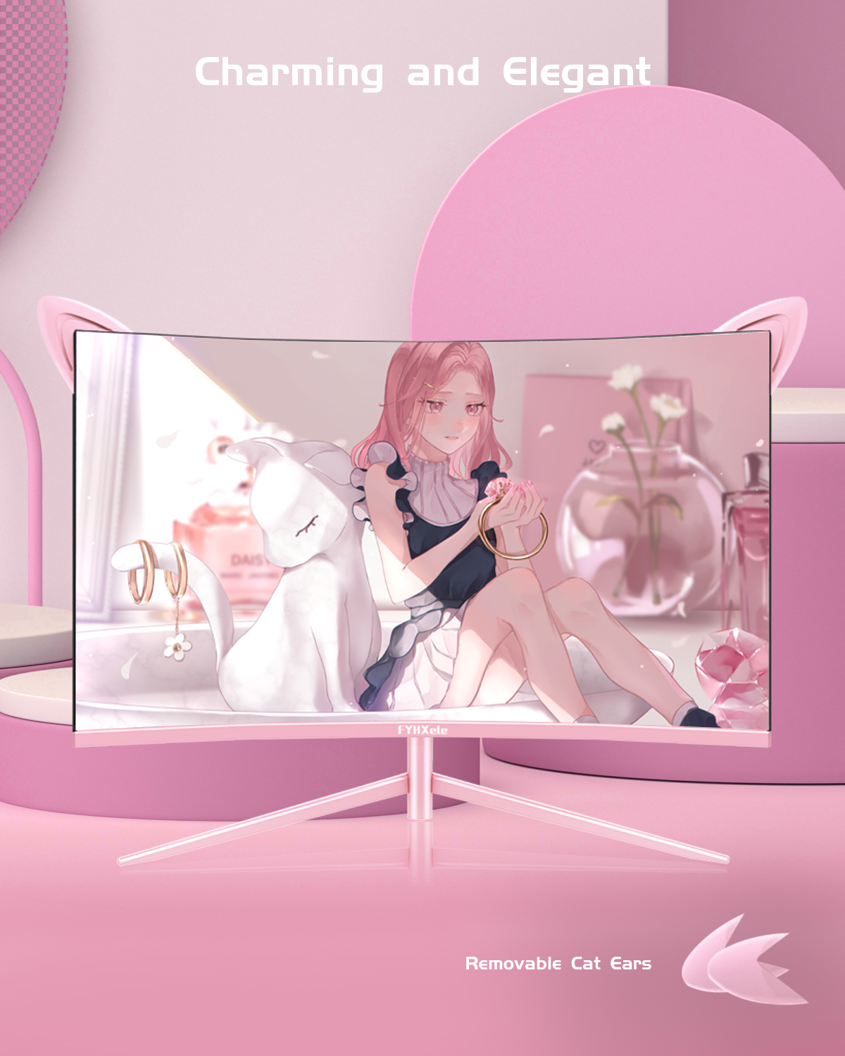27inch Curved Pink Monitor QHD - Pc Gaming Test のレビューと価格
