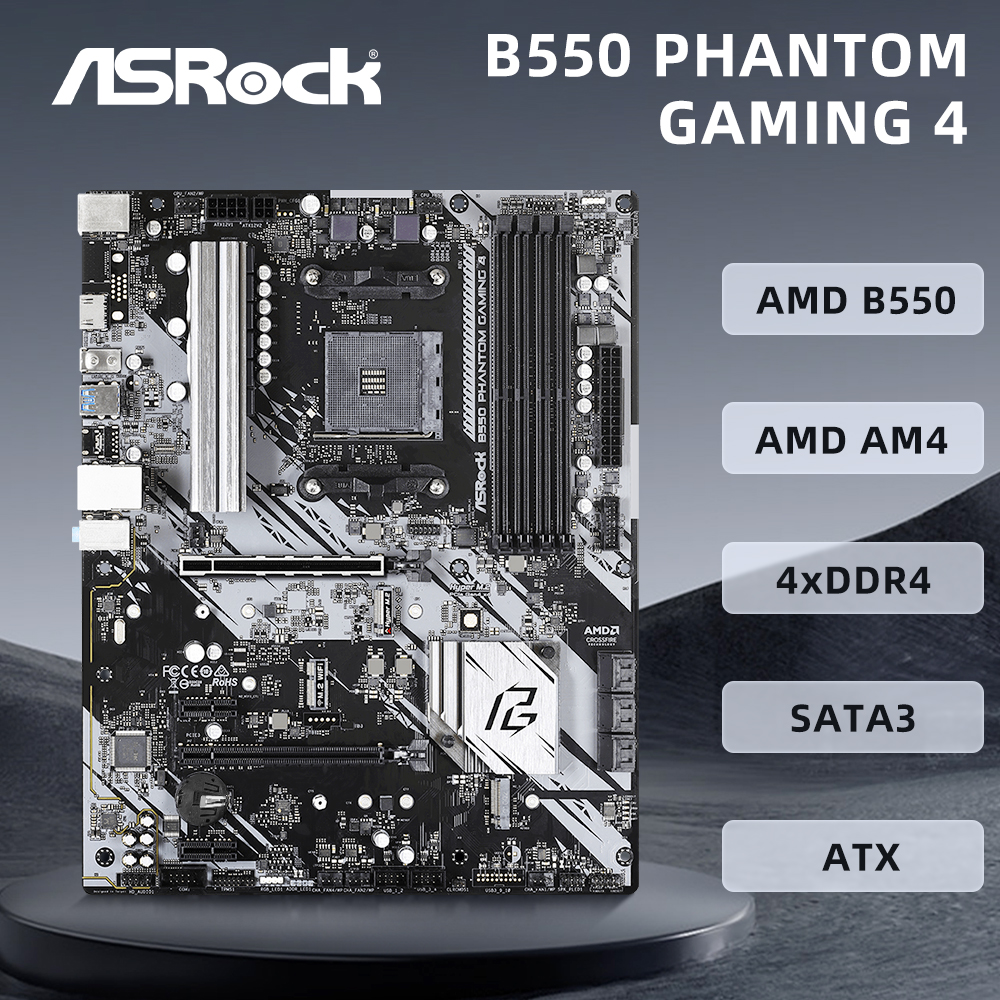 ASRock B550 PHANTOM GAMING 4 M - Pc Gaming Amd Ryzen 5 のレビューと価格