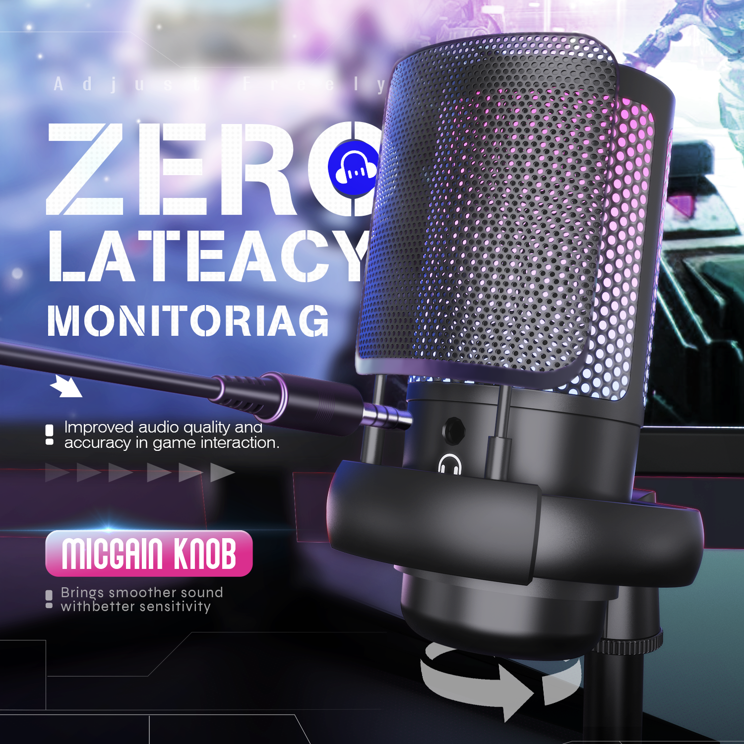 RGB USB Gaming Microphone for  - Pc Gaming Discord のレビューと価格