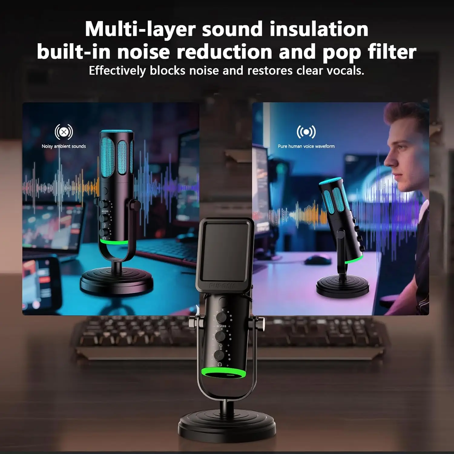 PUPGSIS USB PC Microphone, Gam - Pc Gaming Discord のレビューと価格