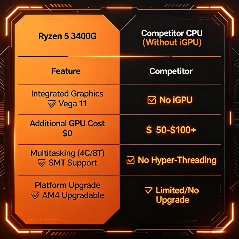 AMD Ryzen 5 3400G 4 Core 8 Thr - Pc Gaming Amd Ryzen 5 のレビューと価格