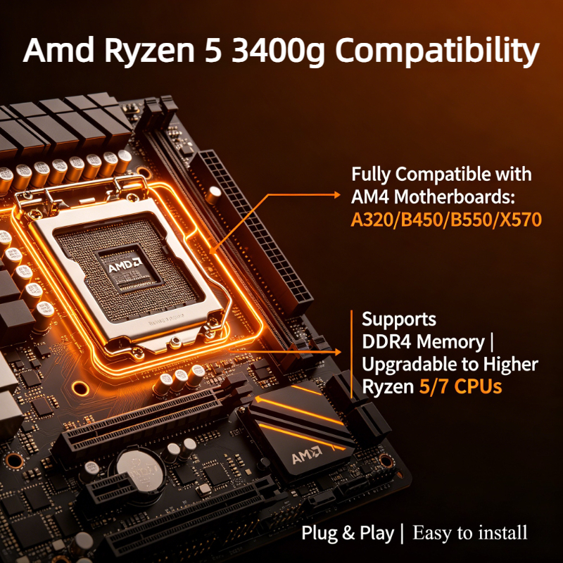AMD Ryzen 5 3400G 4 Core 8 Thr - Pc Gaming Amd Ryzen 5 のレビューと価格