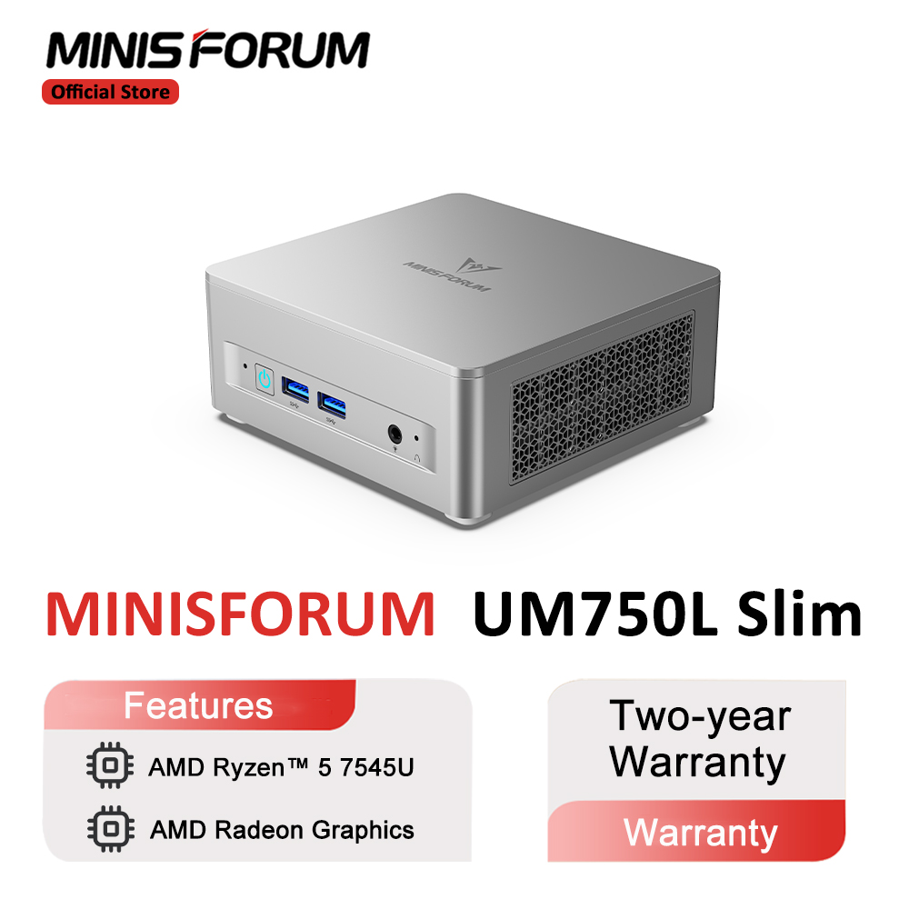 MINISFORUM Mini PC UM750L Slim - Pc Gaming Amd Ryzen 5 のレビューと価格