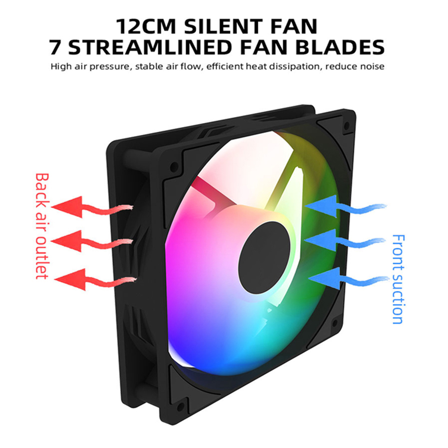 120mm PC Case Fan 12V RGB Cycl - Pc Case Fan のレビューと価格