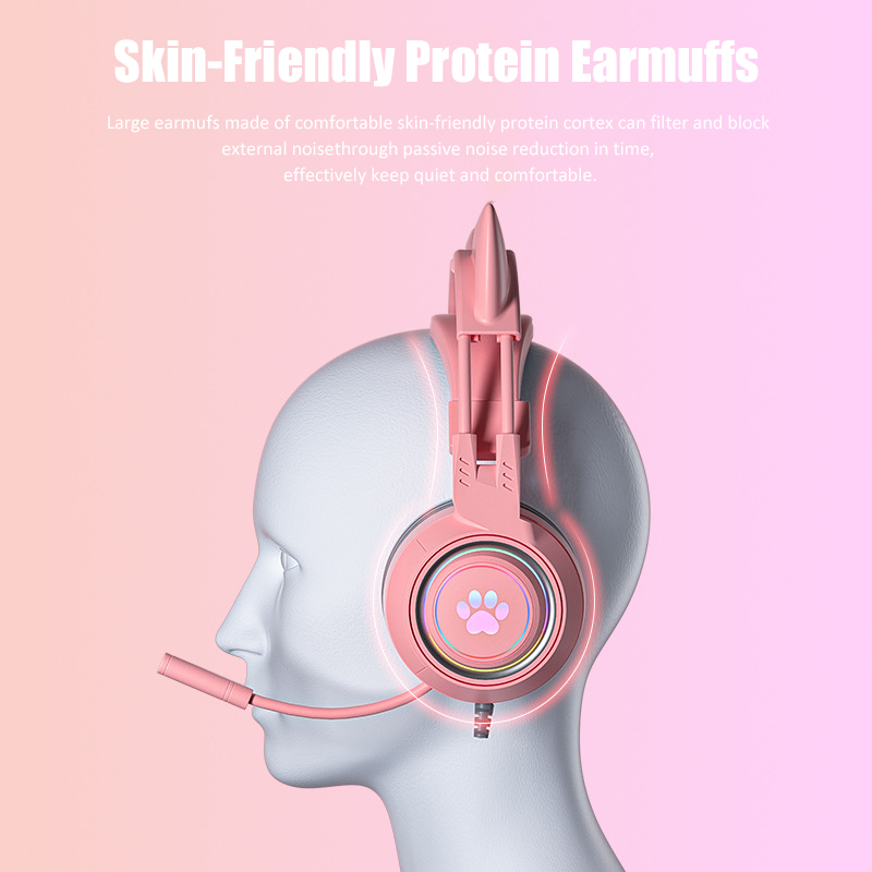Cute Cat Ear Gaming Headphones - Pc Gaming Earbuds のレビューと価格