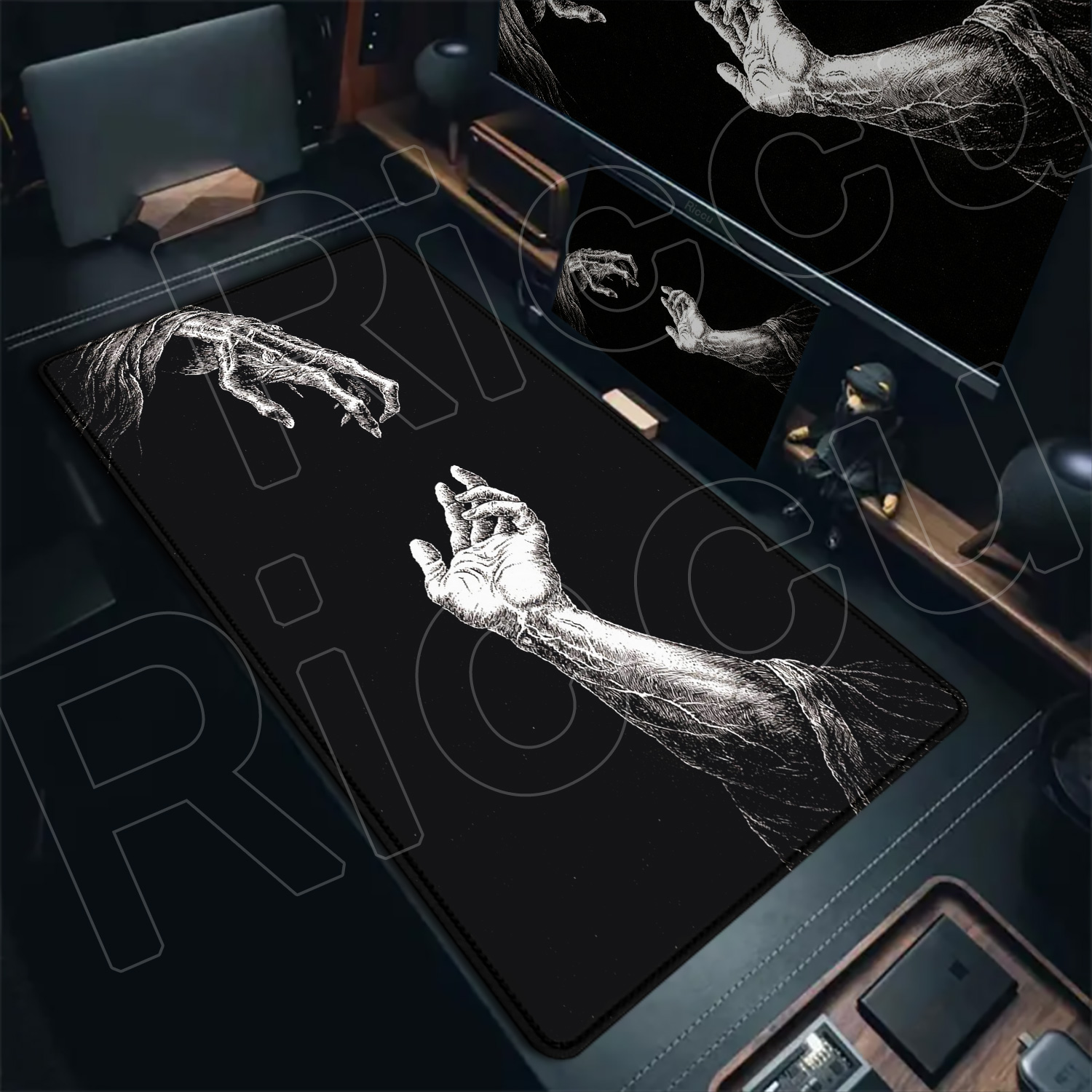 HD Large Black White XXL Gothi - Pc Gaming White のレビューと価格