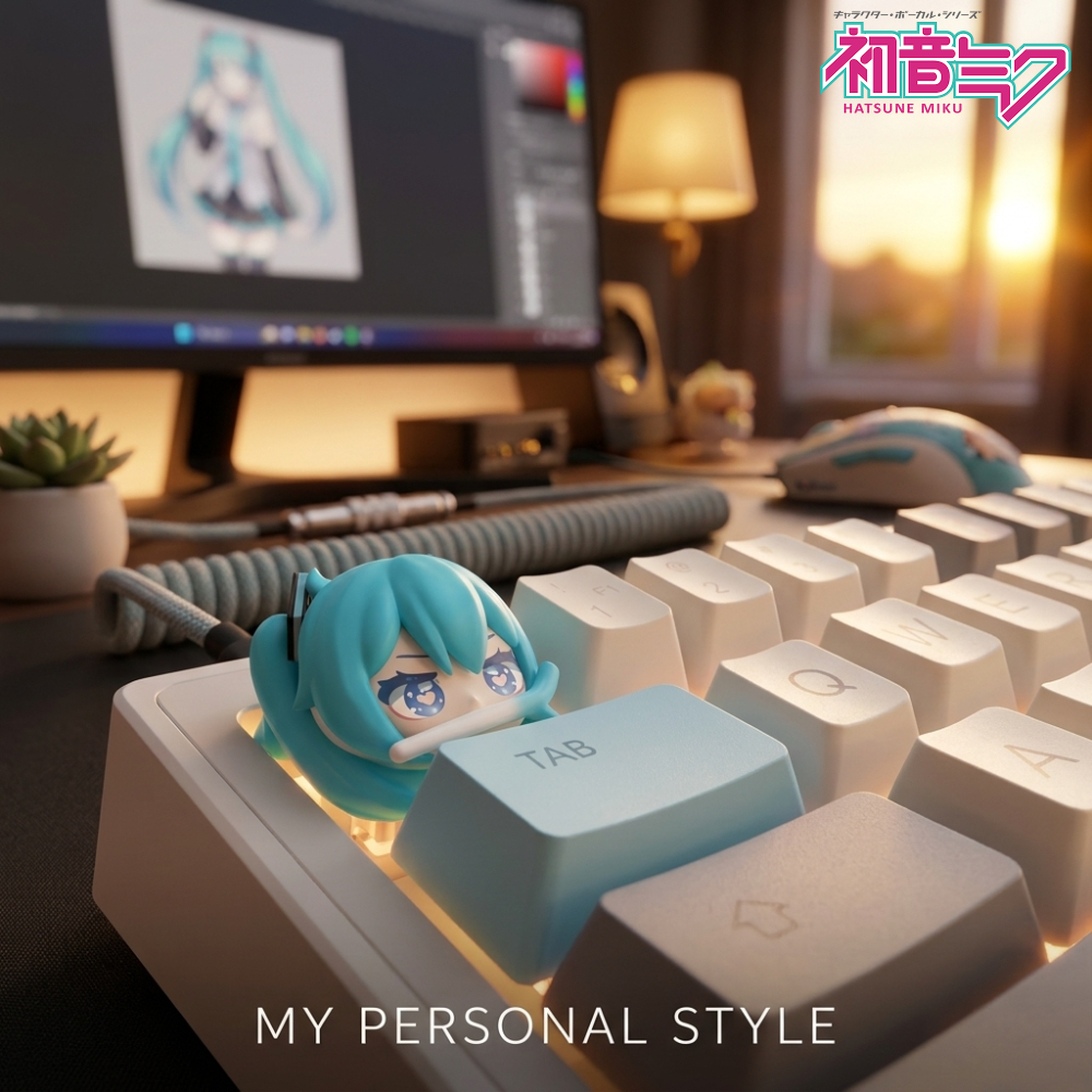 Cute Hatsune Miku Anime Keycap - Pc Gaming Hatsune Miku のレビューと価格