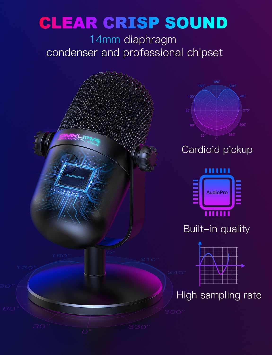USB Gaming Microphone With Noi - Pc Gaming Discord のレビューと価格