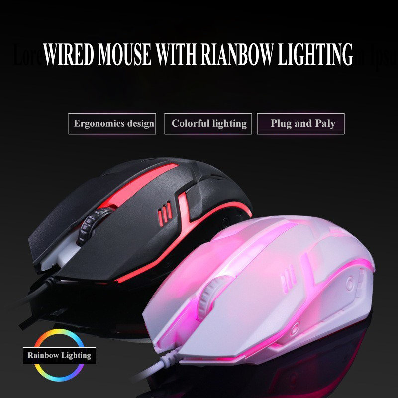 USB Optical Wired Colorful LED - Pc Gaming On Sale のレビューと価格