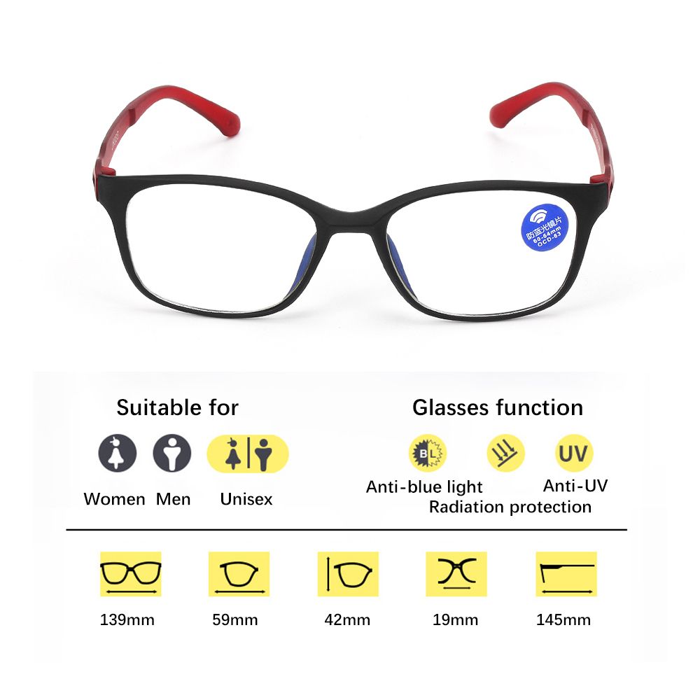 Unisex Flexible TR90 Computer  - Gaming Glasses Blue Light のレビューと価格