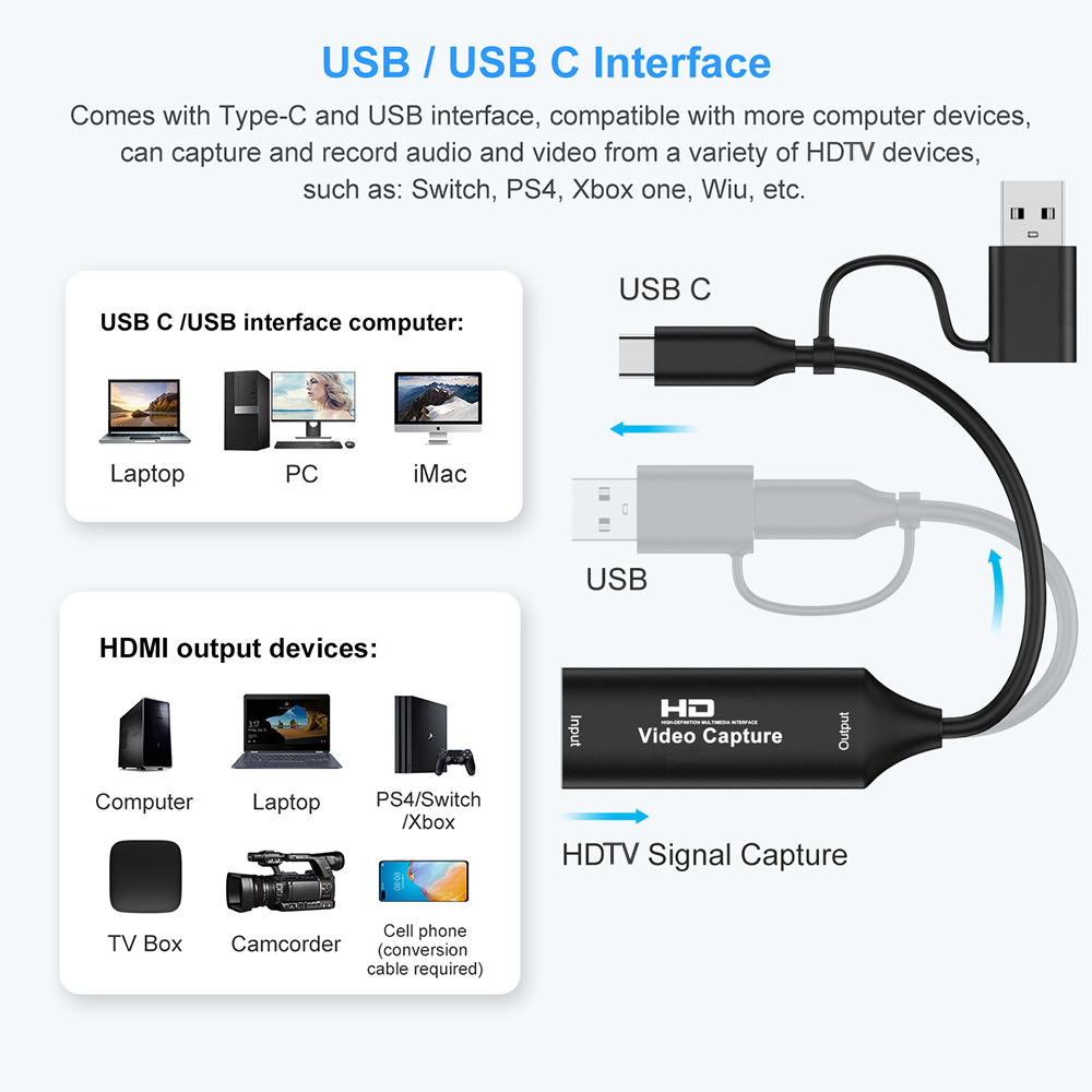 4K HDMI-compatible USB Video C - Capture Card Hdmi のレビューと価格
