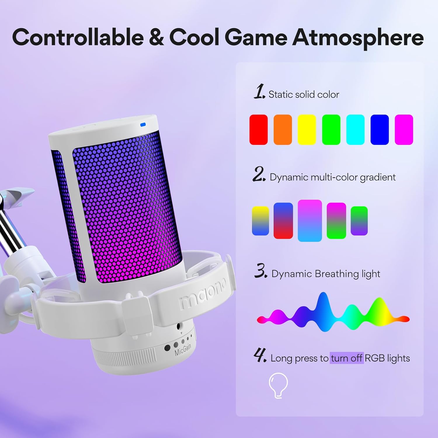USB Gaming Microphone With Noi - Pc Gaming Discord のレビューと価格